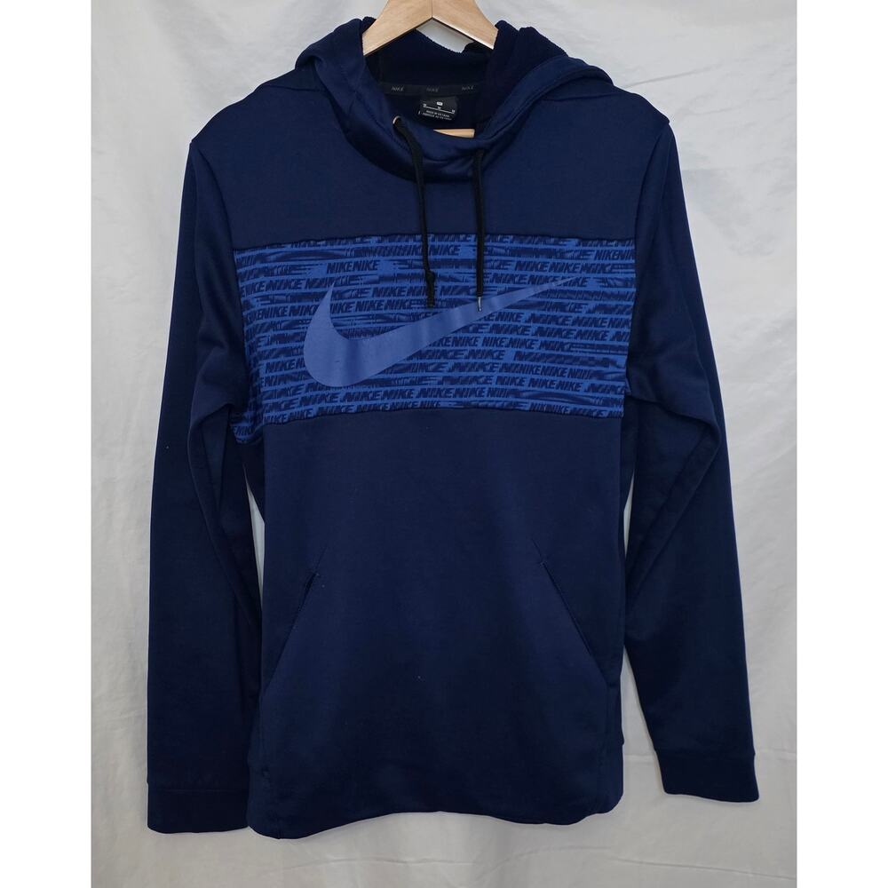 Nikeโ GFX 2 Blue Therma-FIT Dri-FIT Fleece Training Hoodie Size Medium